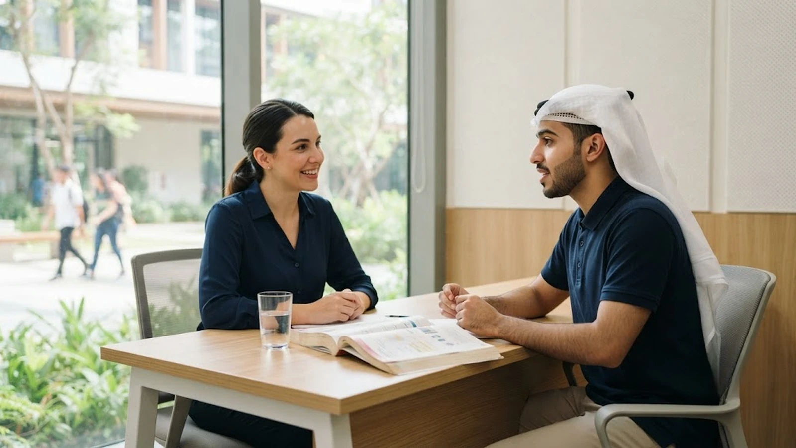 طالب يتدرب على اختبار TOEIC داخل معهد لغة في الفلبين